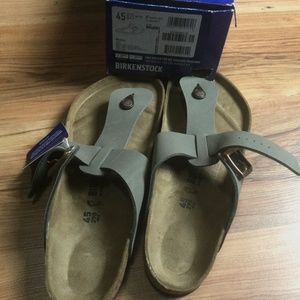 Birkenstock Medina sandal size 45, men’s12, color stone, new